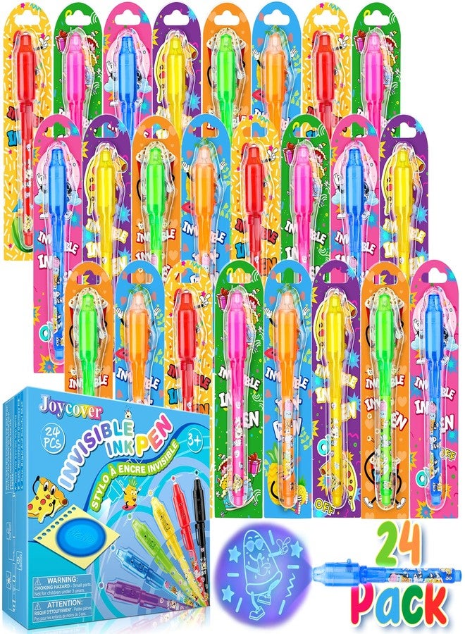 Joycover Invisible Ink Pen with UV Light for Kids, Party Favors for Kids 4-6 8-12, 24PCS Spy Pen Classroom Prizes School Supplies, Birthday Christmas Gift Toys Goody Bag Stuffers for Boys Girls - Image 1